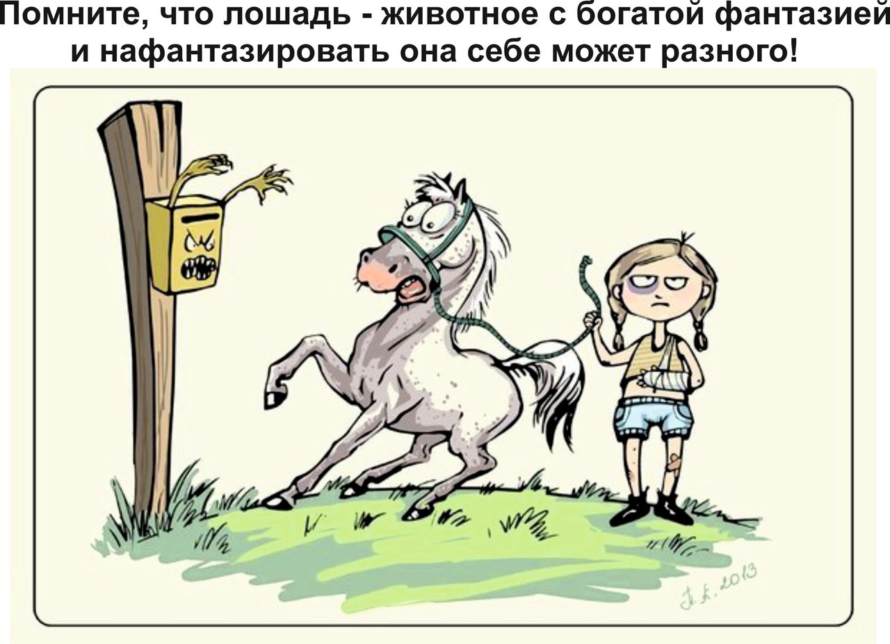 Лошадь карикатура